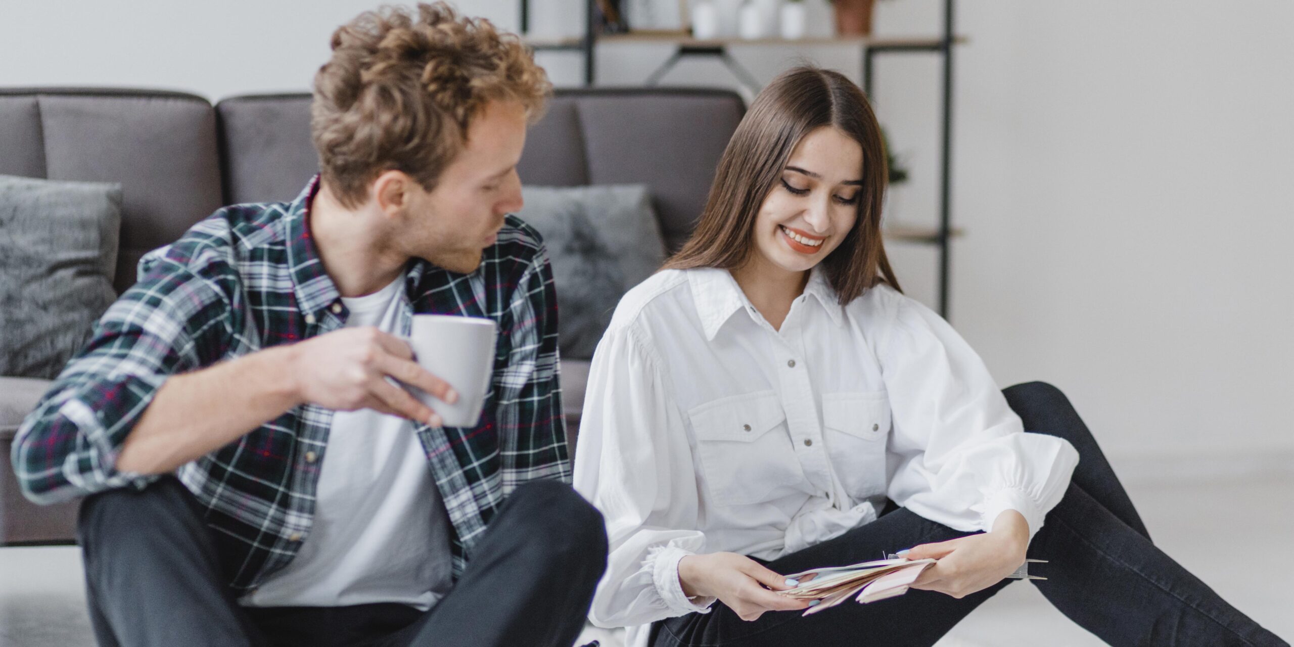 Couple planning their future home together in the UK
