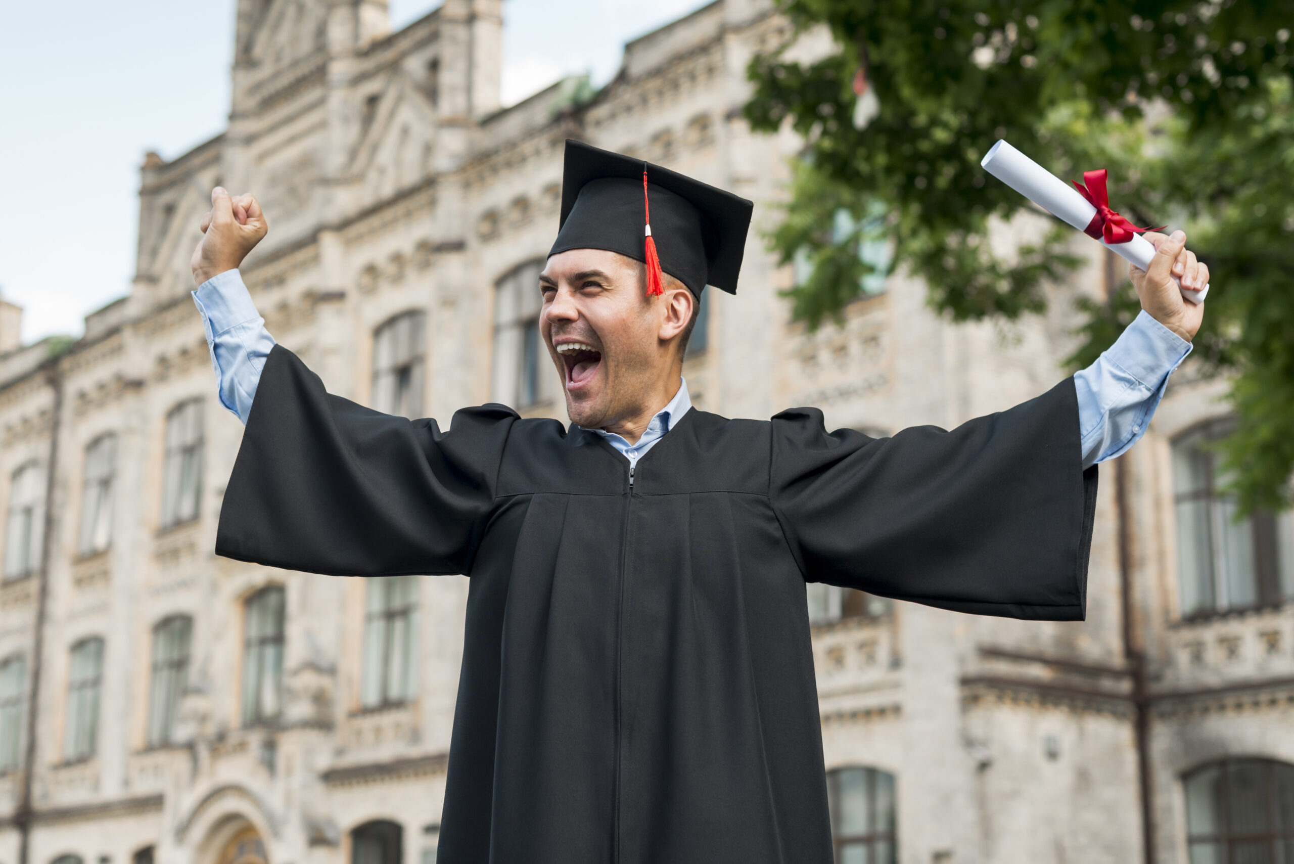 Happy PhD graduate after a successful Canada research journey