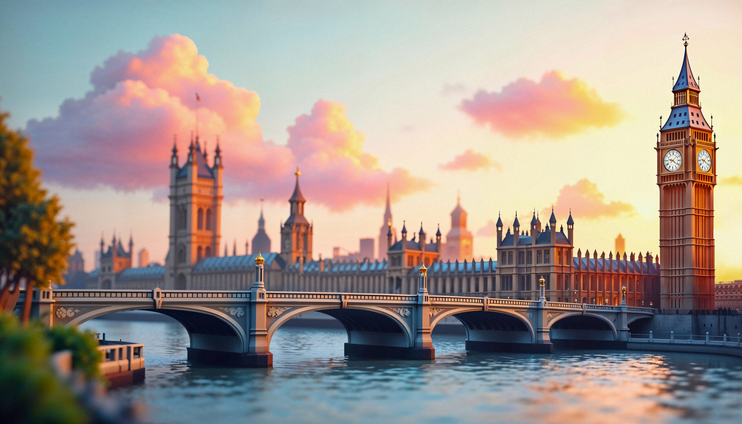 Illustration of a UK city  travel for medical treatment from Pakistan