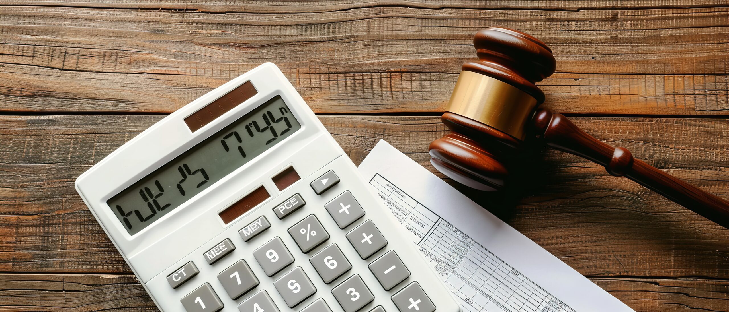 Calculator and financial statement representing consistent bank documents for a UK visa