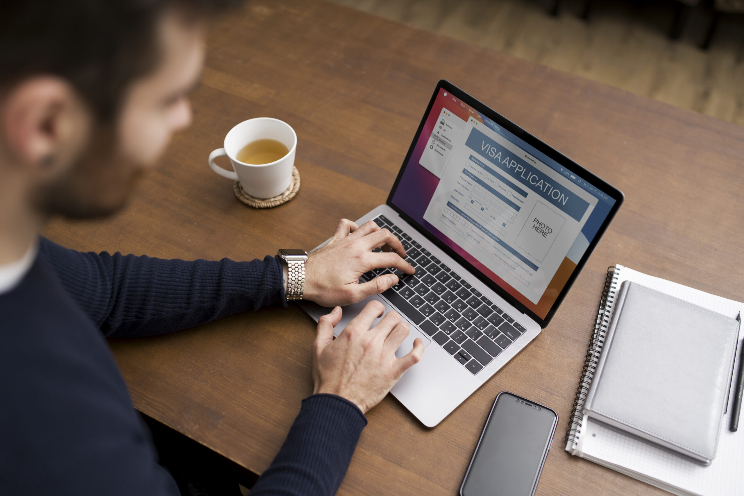 Applicant preparing a Canada visitor visa application online for CAN+ processing