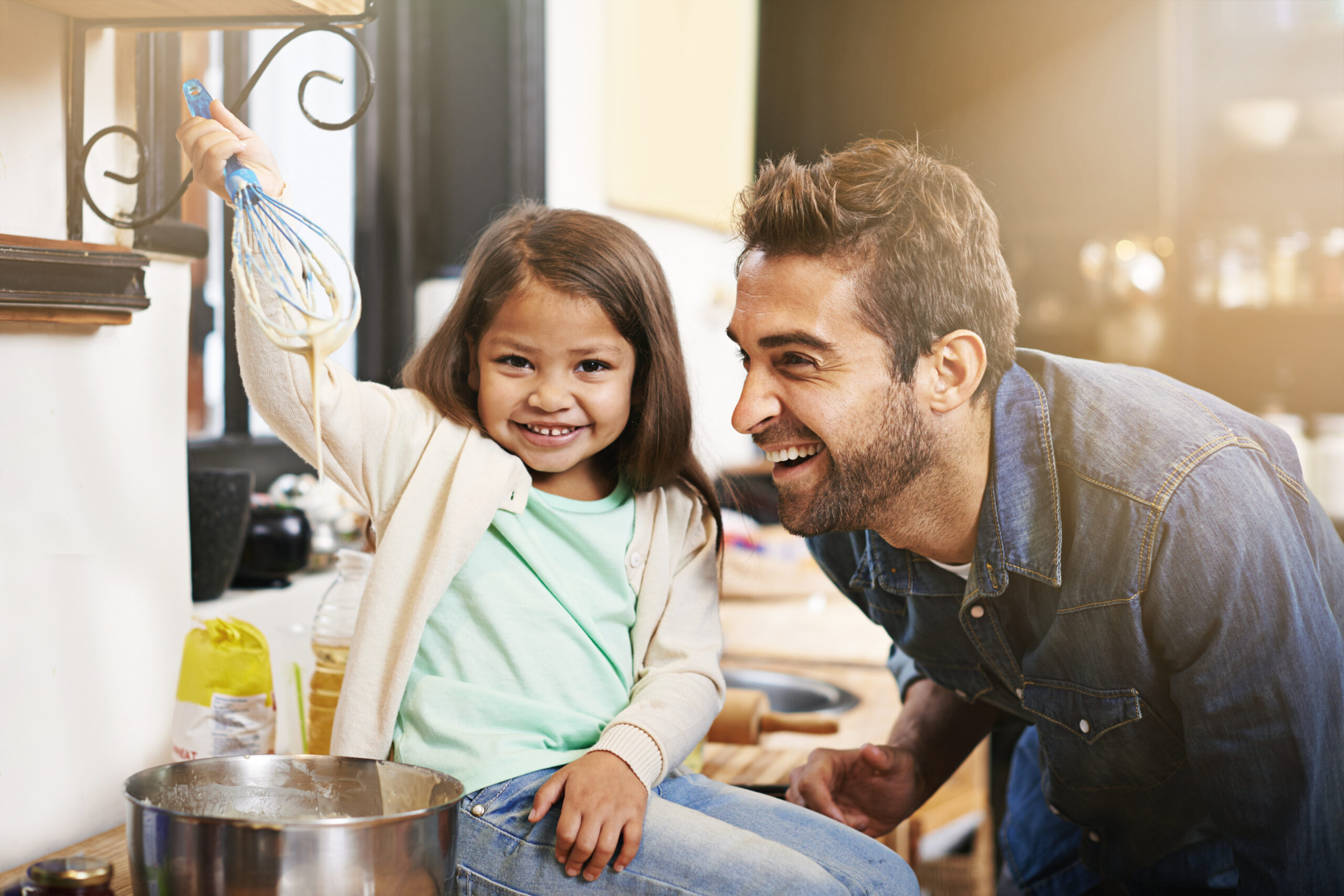 Father and daughter bonding at home  strong family ties to Pakistan