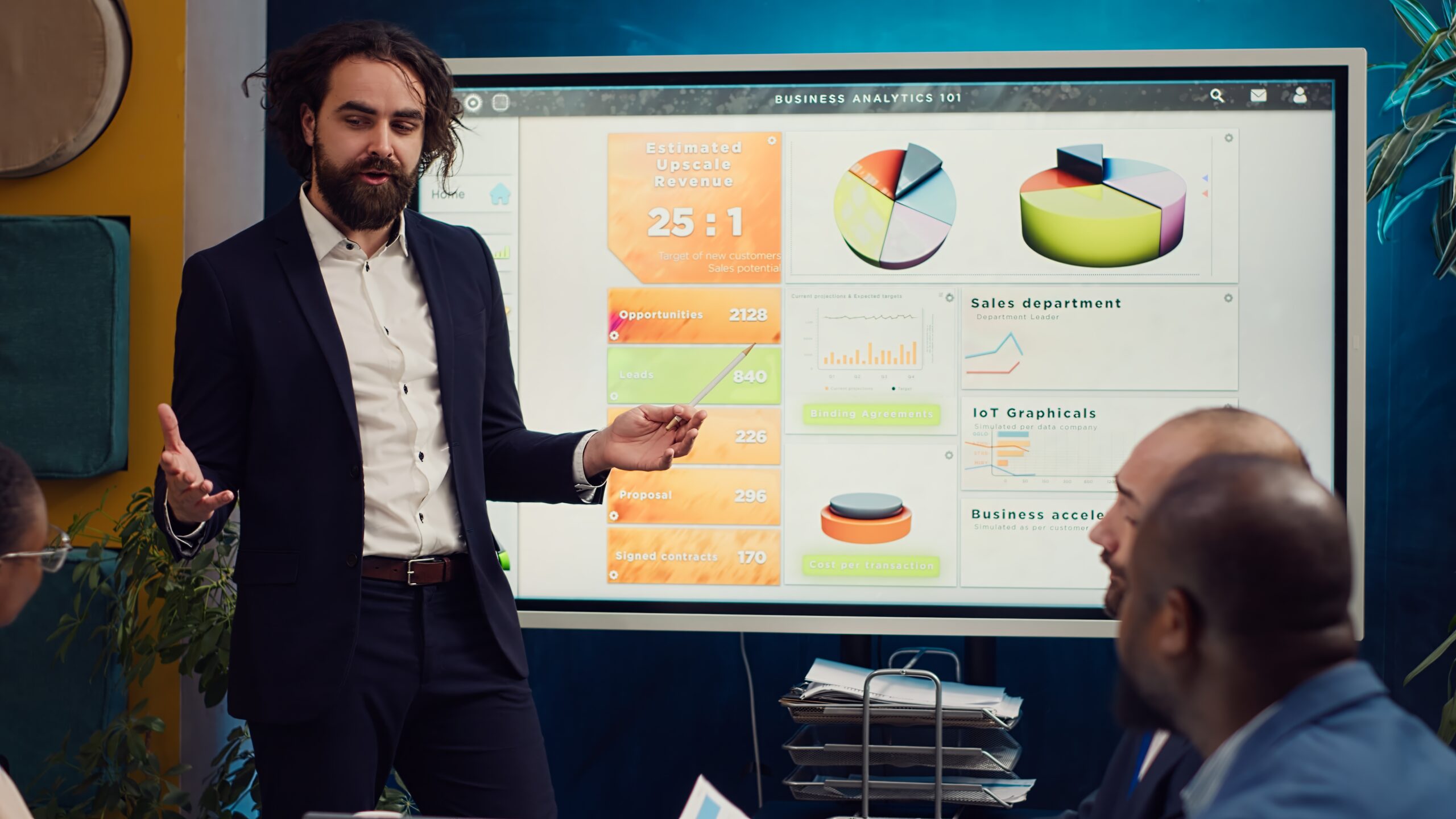 Professional presenting data and achievements  evidence for a Global Talent endorsement