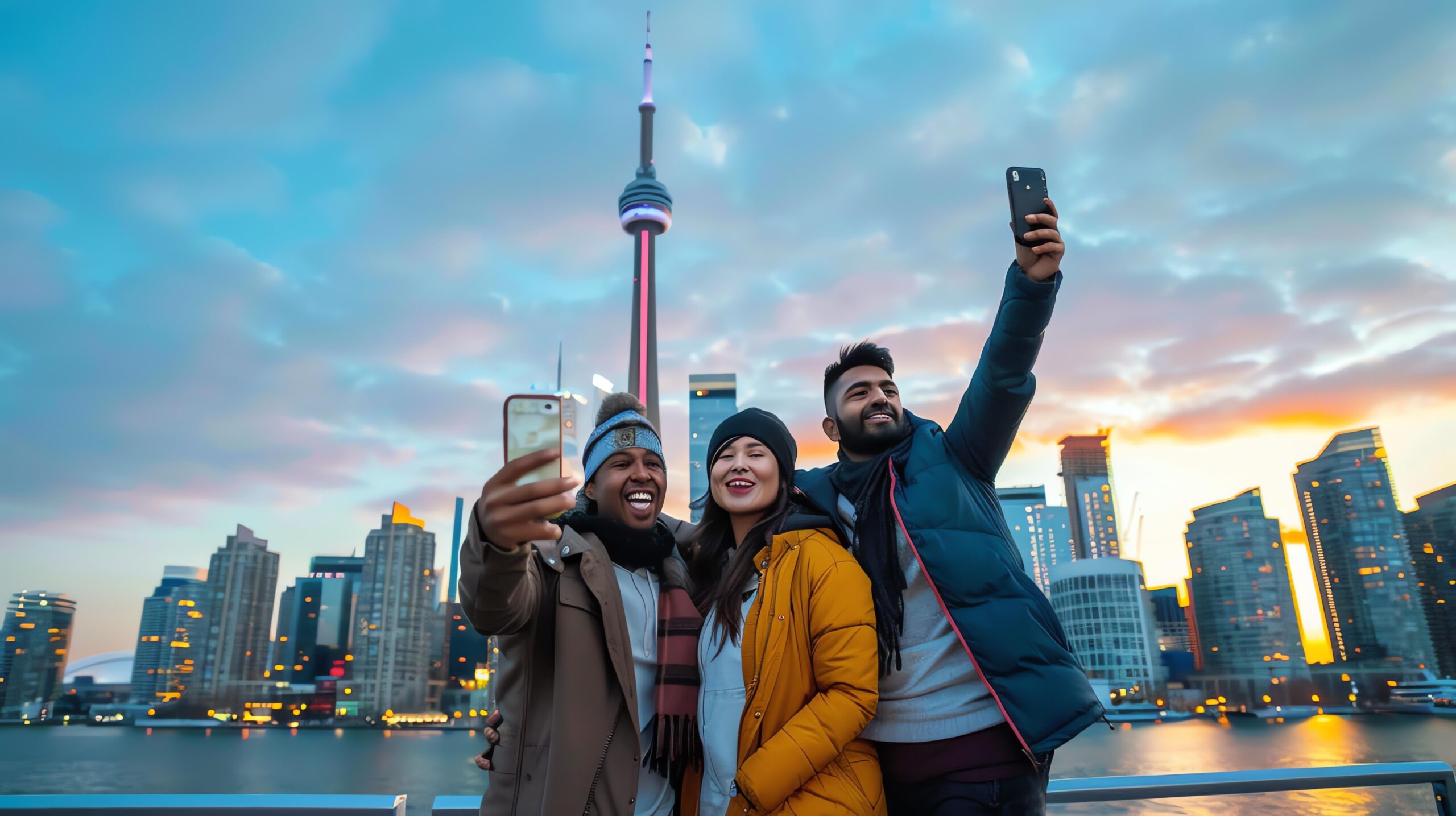 Happy newcomers enjoying life in Canada after a successful visa journey