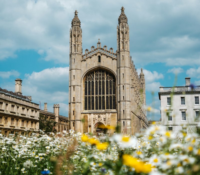 King's College Chapel in Cambridge in spring