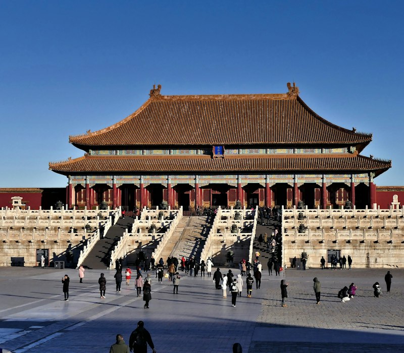 Visitors at the Forbidden City in Beijing