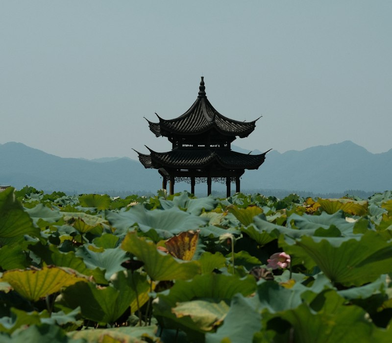 A pavilion on West Lake in Hangzhou
