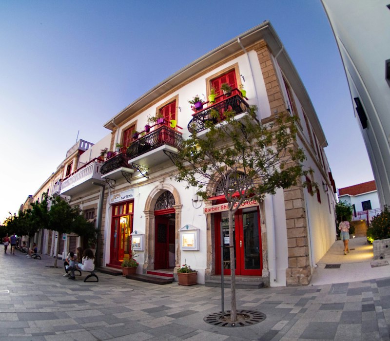 A colourful old street in Paphos