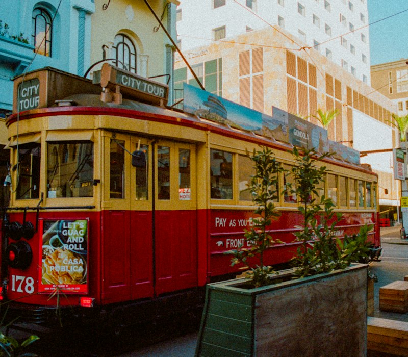A heritage tram in central Christchurch