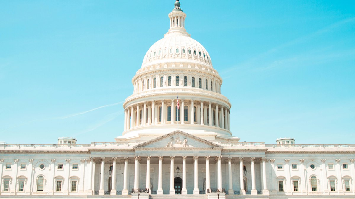 The US Capitol building in Washington DC