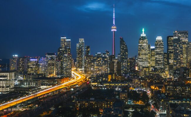 Toronto skyline at night