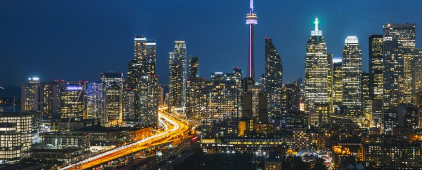 Toronto skyline at night