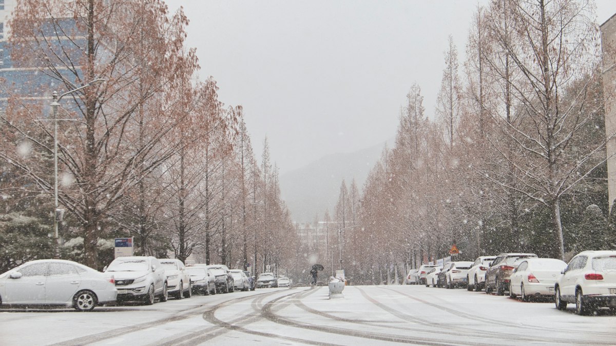 A university campus in Canadian winter