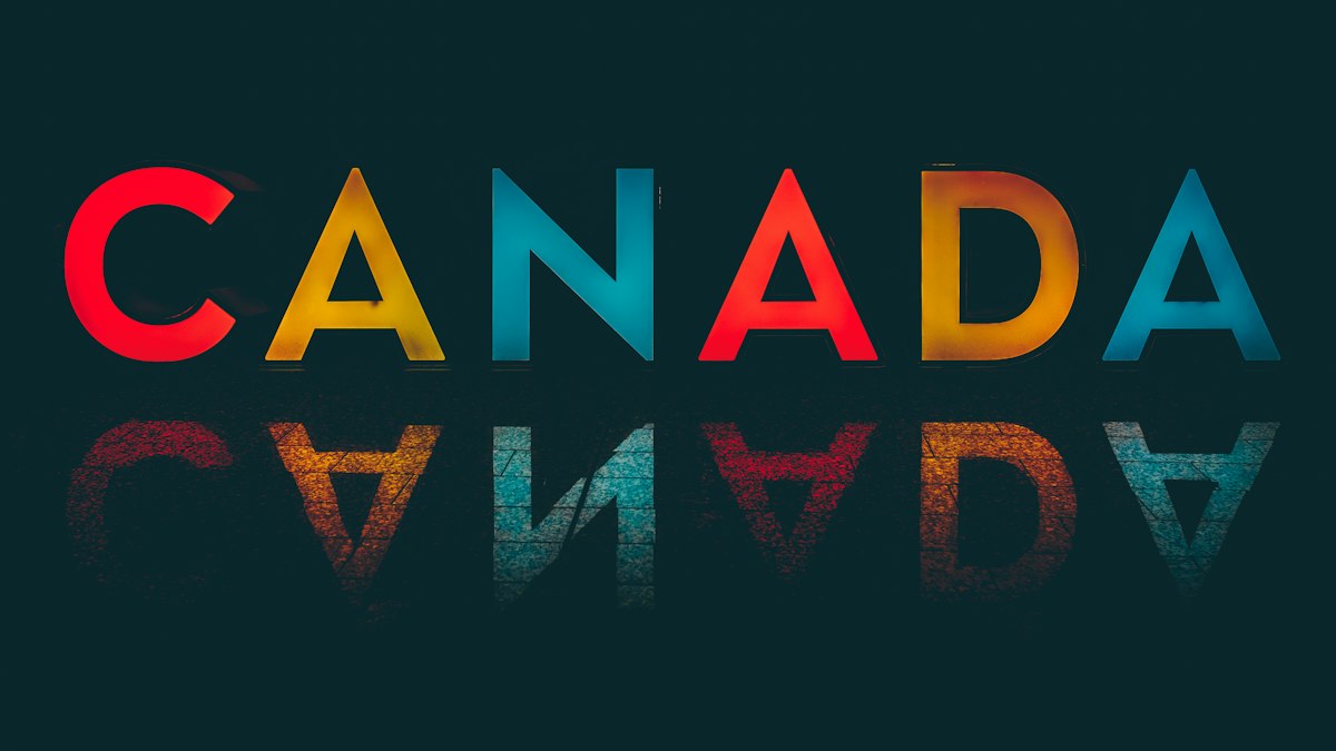 A colourful Canada sign