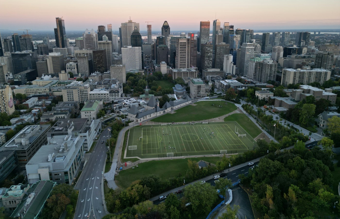 An aerial view of Montreal