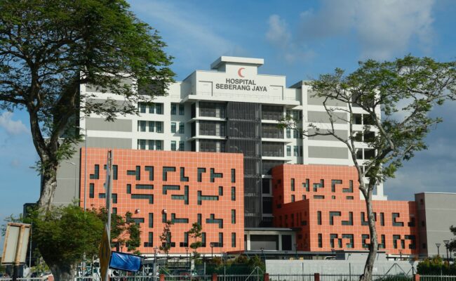 A modern hospital building