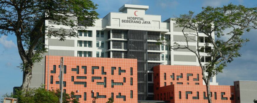 A modern hospital building