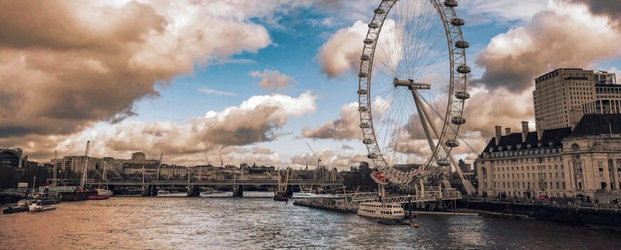 The London Eye at sunset