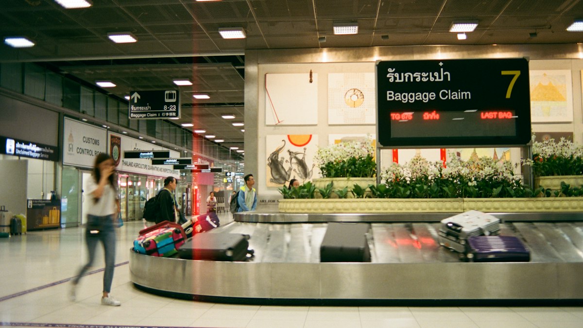Baggage at an airport ready for a new start
