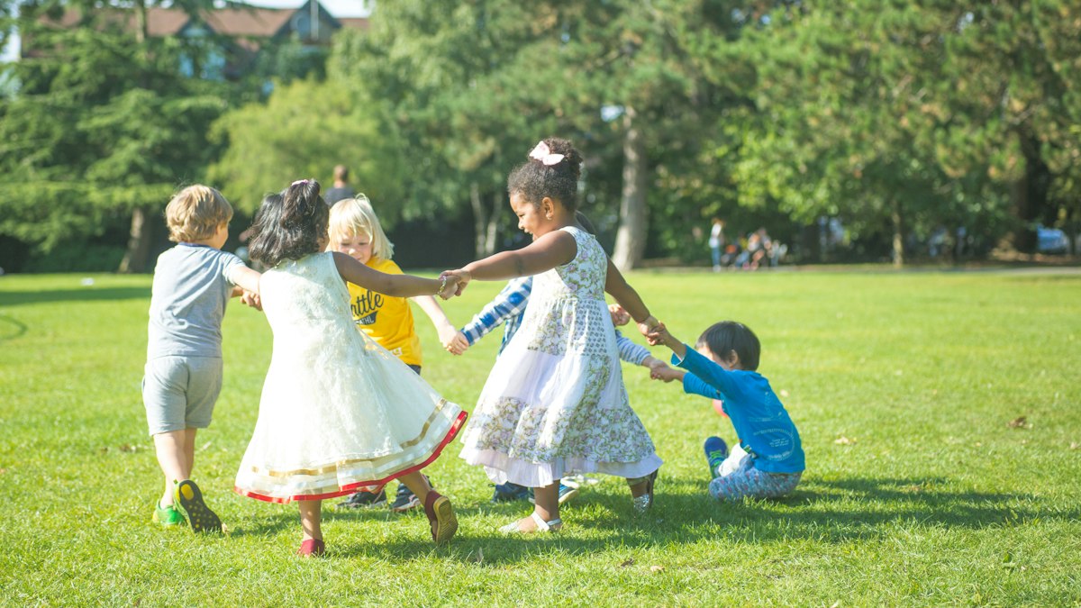 Children playing in a park