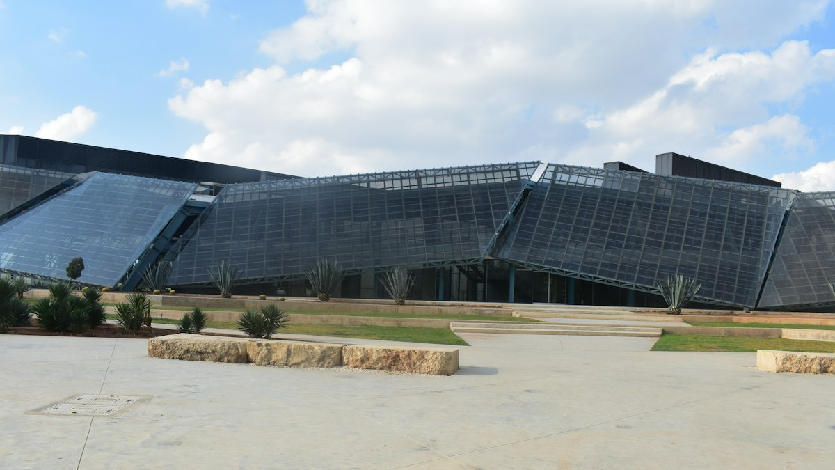 A modern university building in Cyprus