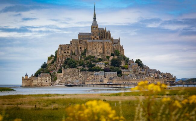 Mont Saint Michel on a bright day
