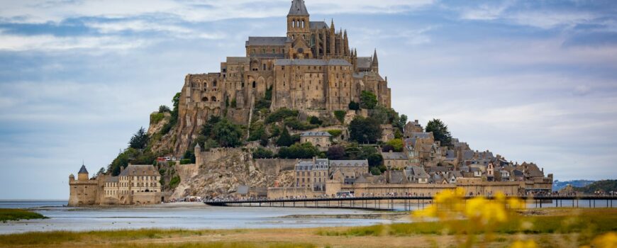 Mont Saint Michel on a bright day