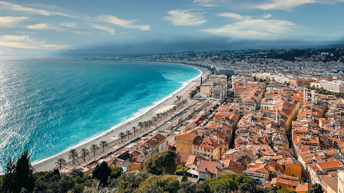 The bay of Nice on a sunny day