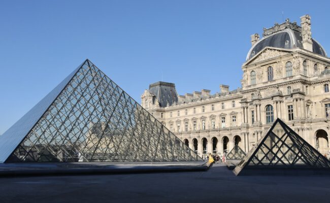 The Louvre pyramid in Paris