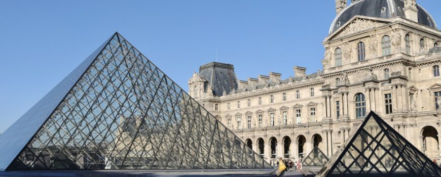 The Louvre pyramid in Paris