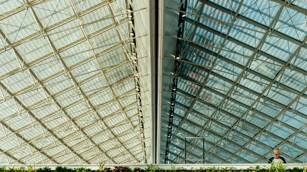 A modern airport terminal