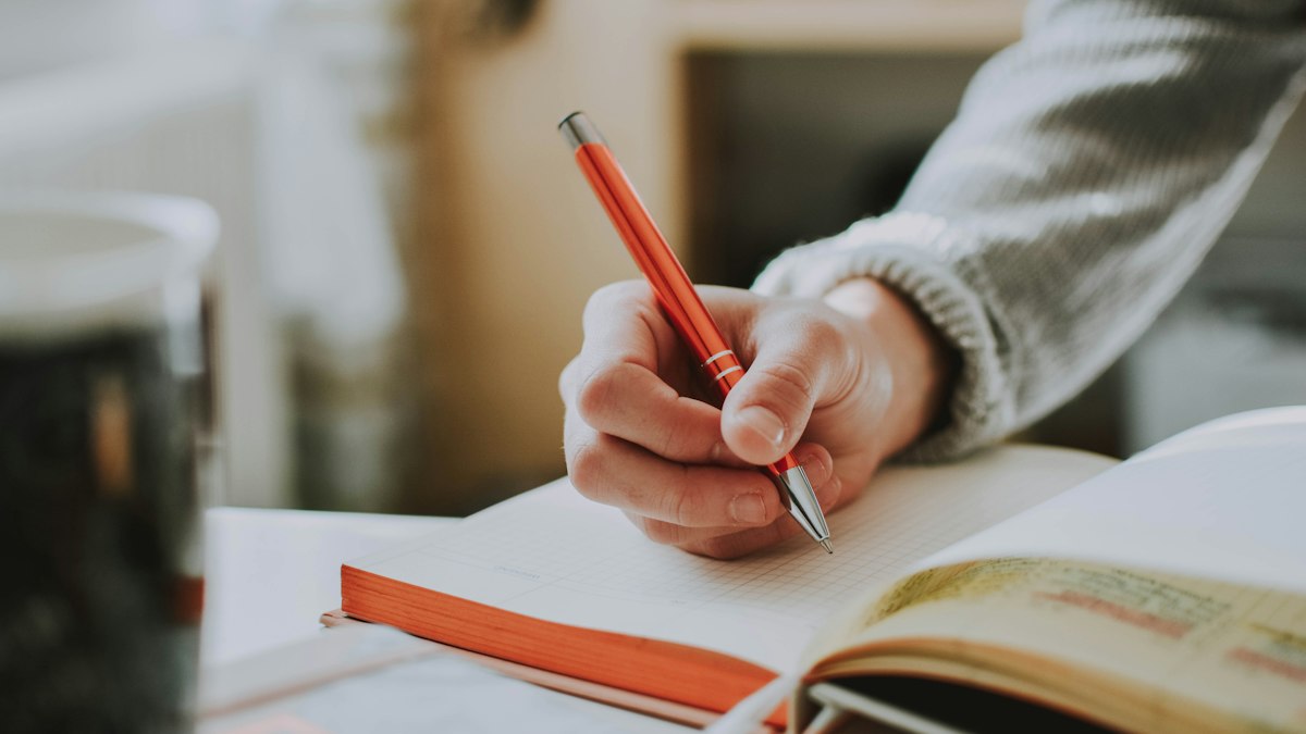 A student writing a research proposal