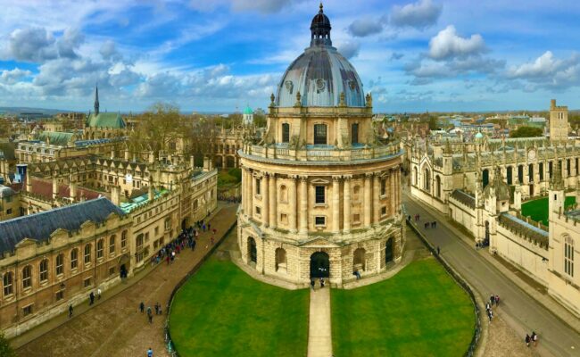 The Radcliffe Camera and university buildings in Oxford