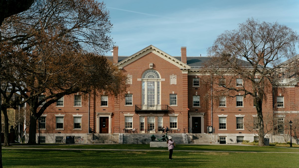 A red brick American university campus