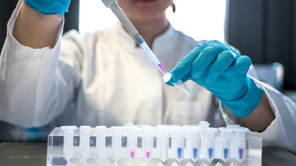 A scientist working in a research laboratory
