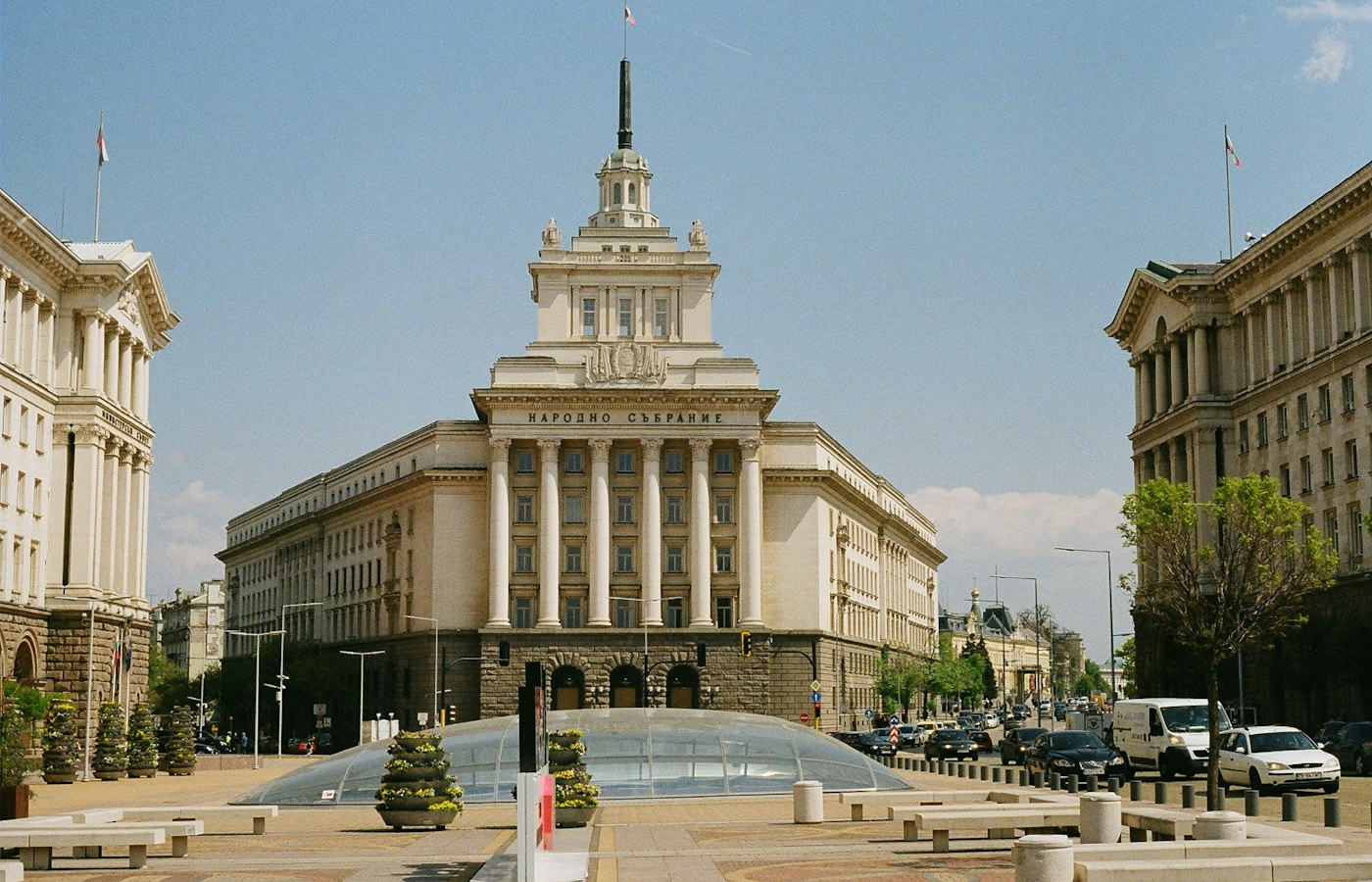 A grand government building in Sofia, Bulgaria