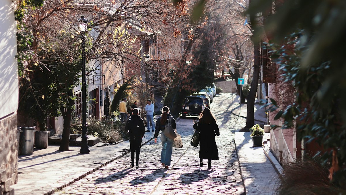 A street in the old town of Plovdiv