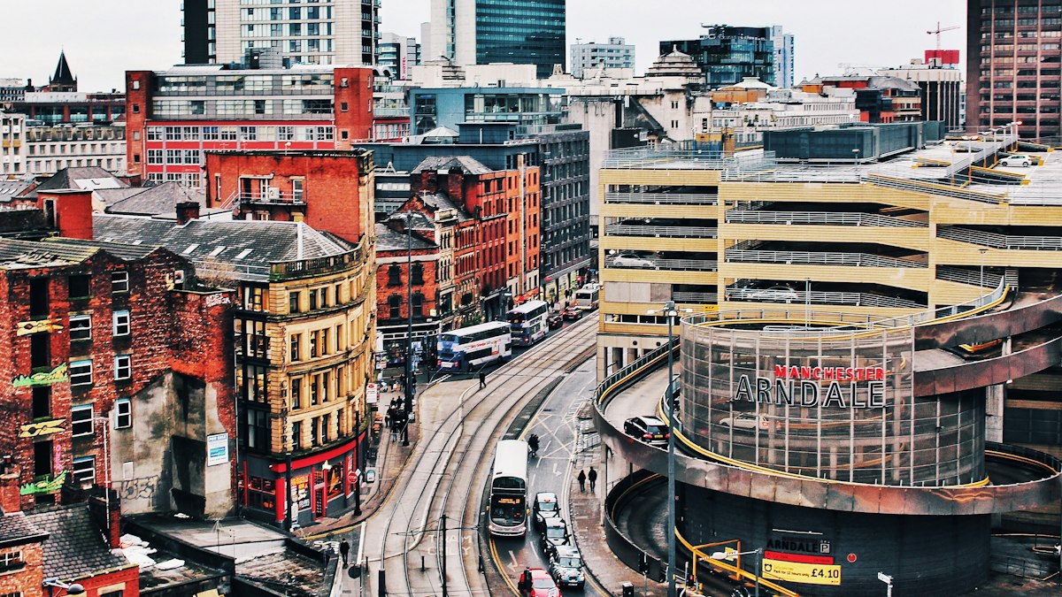 A British city with red brick buildings