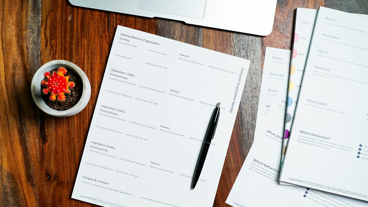 Bank statements and documents on a desk