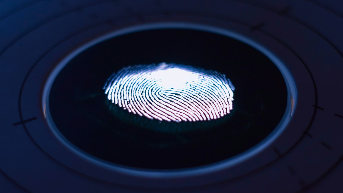 A fingerprint scan, as used by the EU Entry and Exit System