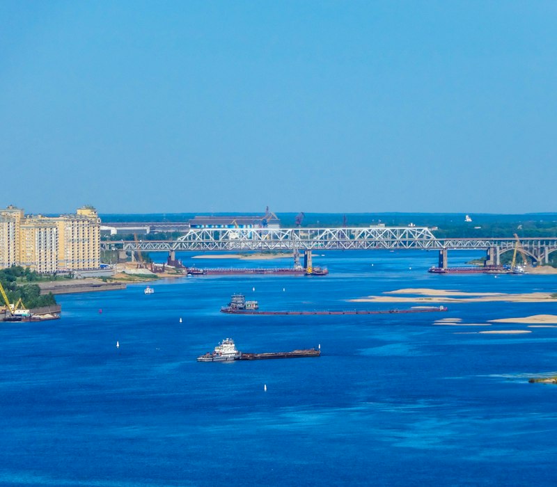 The Volga river and city of Nizhny Novgorod