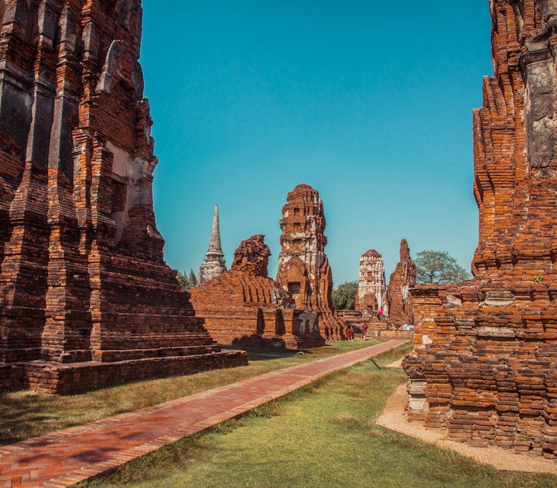 Ancient temple ruins in Ayutthaya
