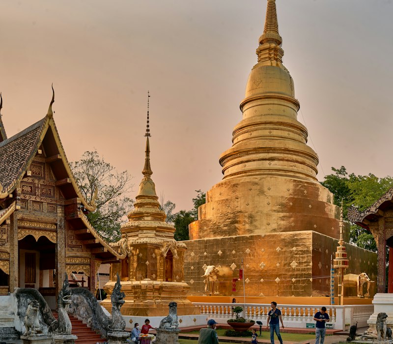 A golden temple in Chiang Mai
