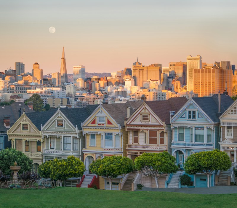 The Painted Ladies houses in San Francisco