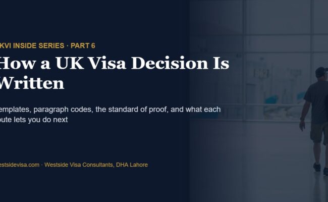 How a UK visa decision letter is written