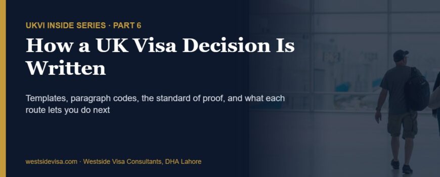 How a UK visa decision letter is written