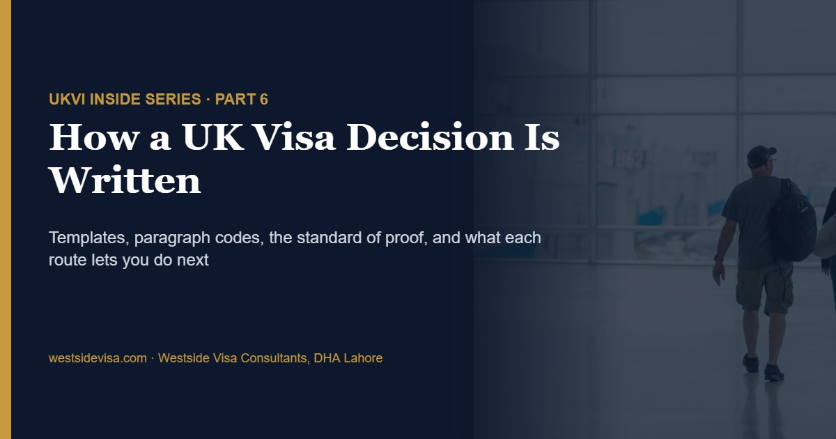 How a UK visa decision letter is written inside UKVI and what each route lets you do next