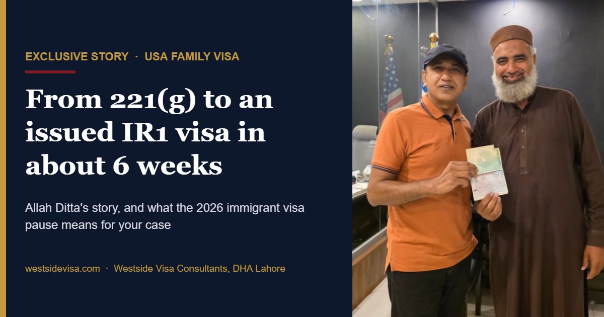 From 221(g) to an issued IR1 visa in about 6 weeks: a Westside client story