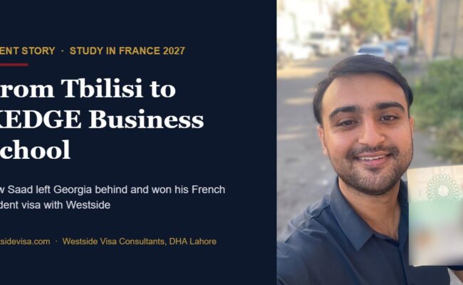 From Tbilisi to KEDGE Business School: Saad with his French student visa