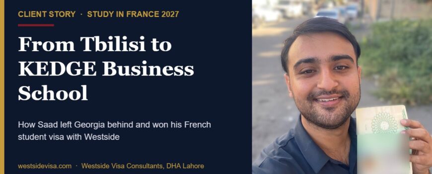 From Tbilisi to KEDGE Business School: Saad with his French student visa